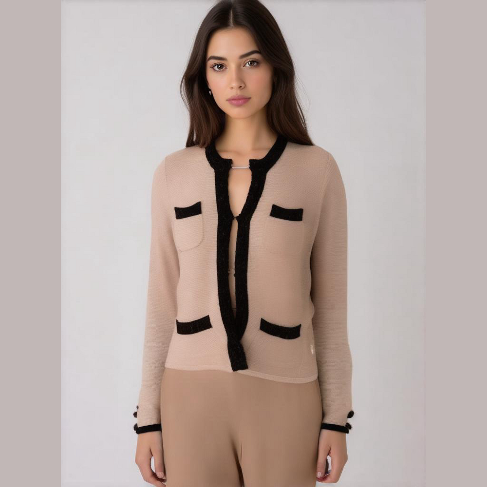 Milly Ribbed Metallic Cardigan